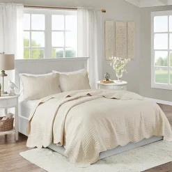 Madison Park Marino 3-Pc Reversible Scalloped Edge Quilt Set