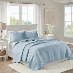 Madison Park Marino 3-Pc Reversible Scalloped Edge Quilt Set