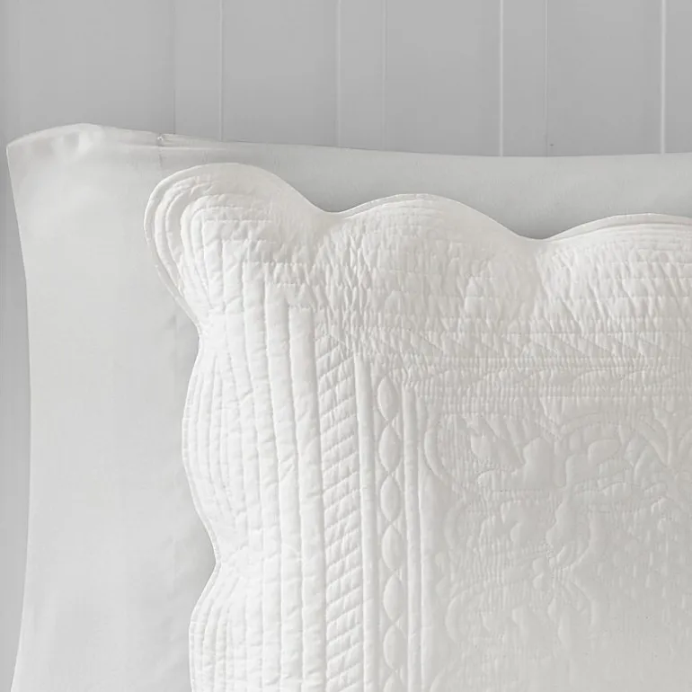 Madison Park Marino 3-Pc Reversible Scalloped Edge Quilt Set