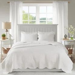 Madison Park Marino 3-Pc Reversible Scalloped Edge Quilt Set