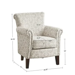 Madison Park Miri Natural Club Chair