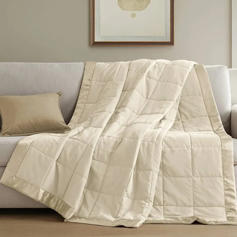 Madison Park Prospect Lightweight Down Alternative Blanket with Satin Trim