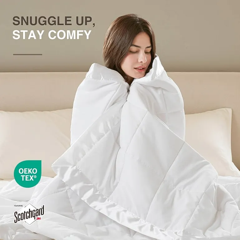 Madison Park Prospect Lightweight Down Alternative Blanket with Satin Trim