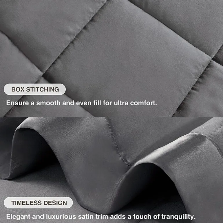 Madison Park Prospect Lightweight Down Alternative Blanket with Satin Trim