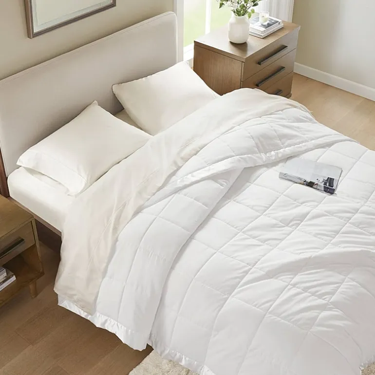 Madison Park Prospect Lightweight Down Alternative Blanket with Satin Trim