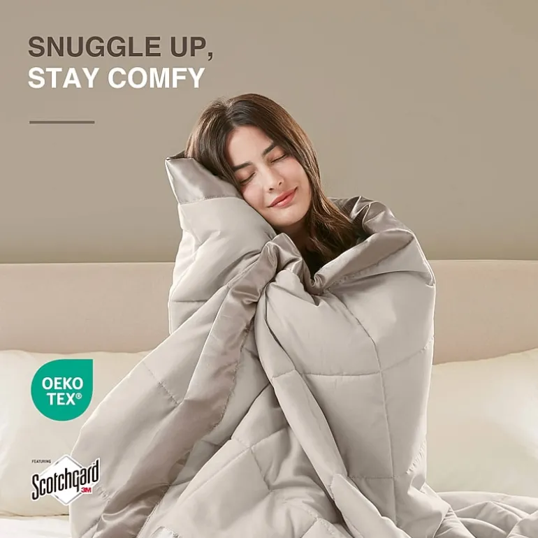 Madison Park Prospect Lightweight Down Alternative Blanket with Satin Trim