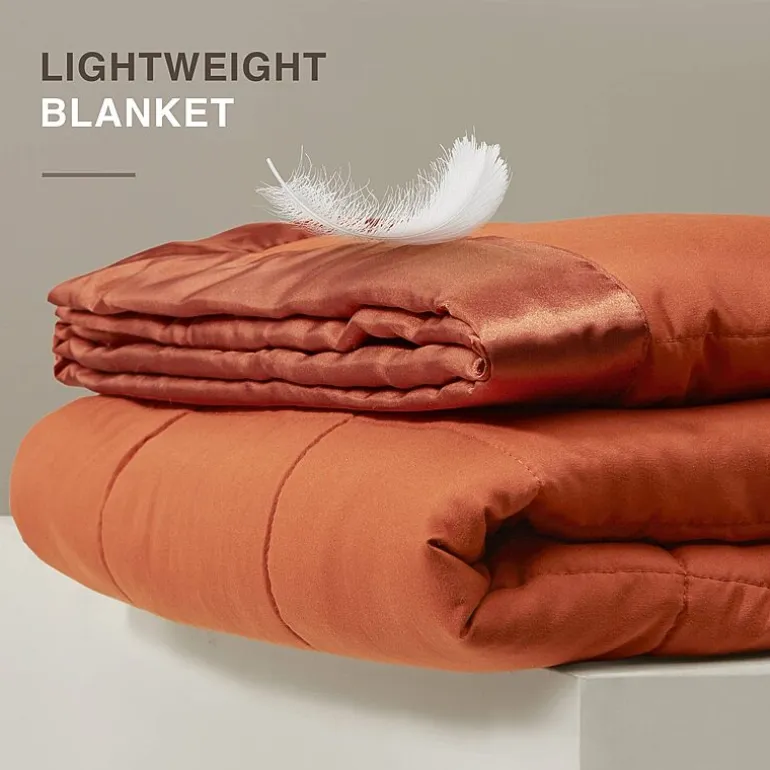 Madison Park Prospect Lightweight Down Alternative Blanket with Satin Trim