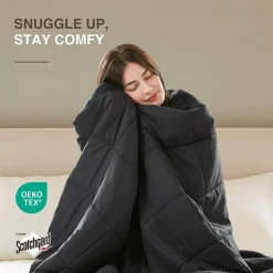 Madison Park Prospect Lightweight Down Alternative Blanket with Satin Trim