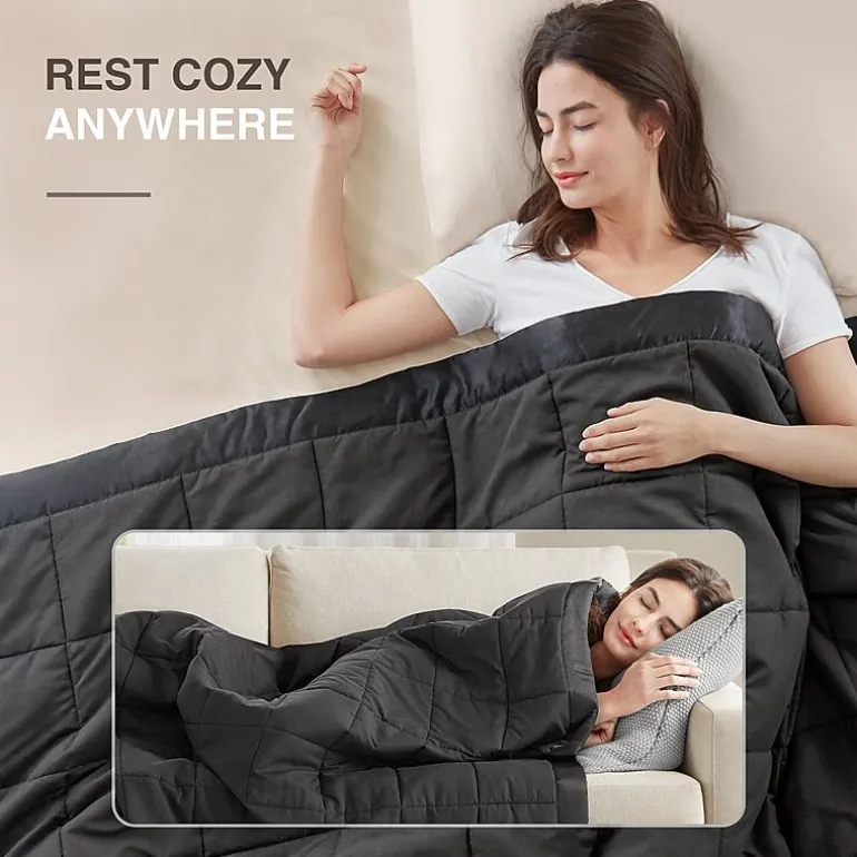 Madison Park Prospect Lightweight Down Alternative Blanket with Satin Trim