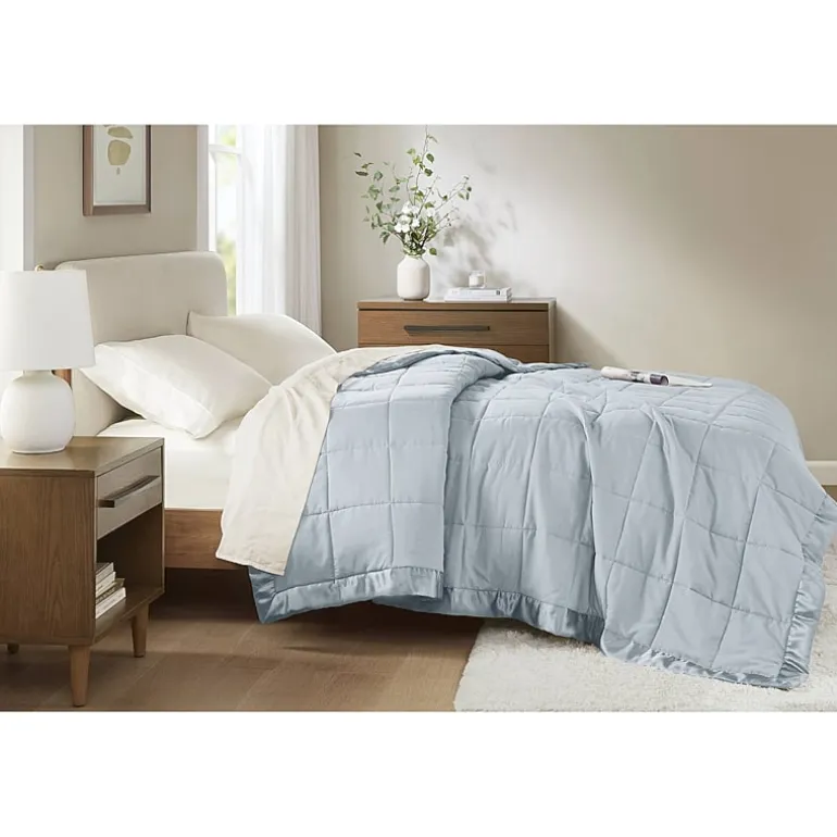 Madison Park Prospect Lightweight Down Alternative Blanket with Satin Trim