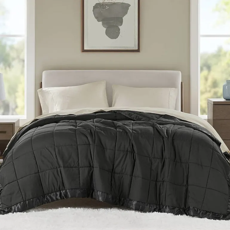 Madison Park Prospect Lightweight Down Alternative Blanket with Satin Trim