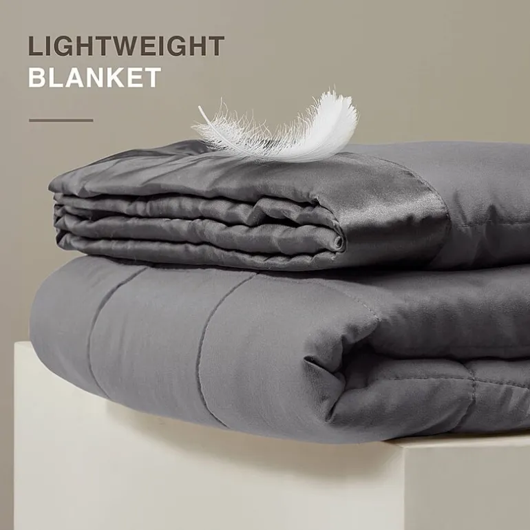 Madison Park Prospect Lightweight Down Alternative Blanket with Satin Trim