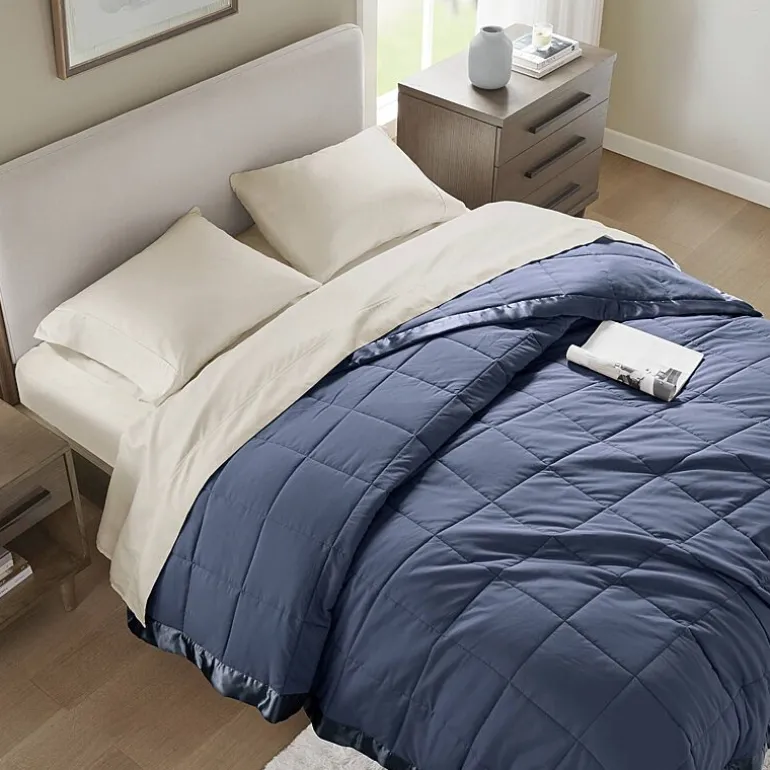 Madison Park Prospect Lightweight Down Alternative Blanket with Satin Trim