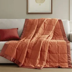 Madison Park Prospect Lightweight Down Alternative Blanket with Satin Trim
