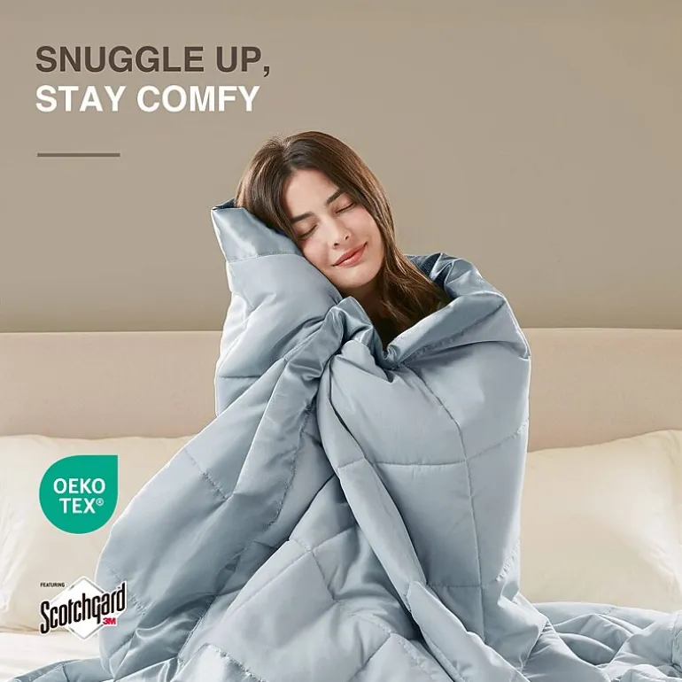 Madison Park Prospect Lightweight Down Alternative Blanket with Satin Trim