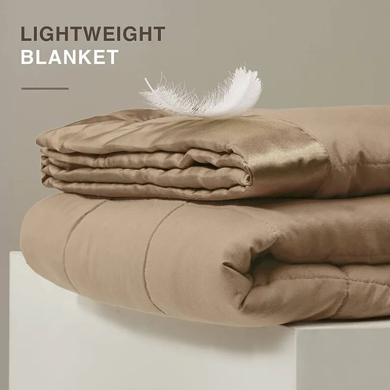 Madison Park Prospect Lightweight Down Alternative Blanket with Satin Trim