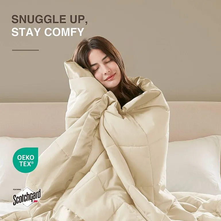 Madison Park Prospect Lightweight Down Alternative Blanket with Satin Trim