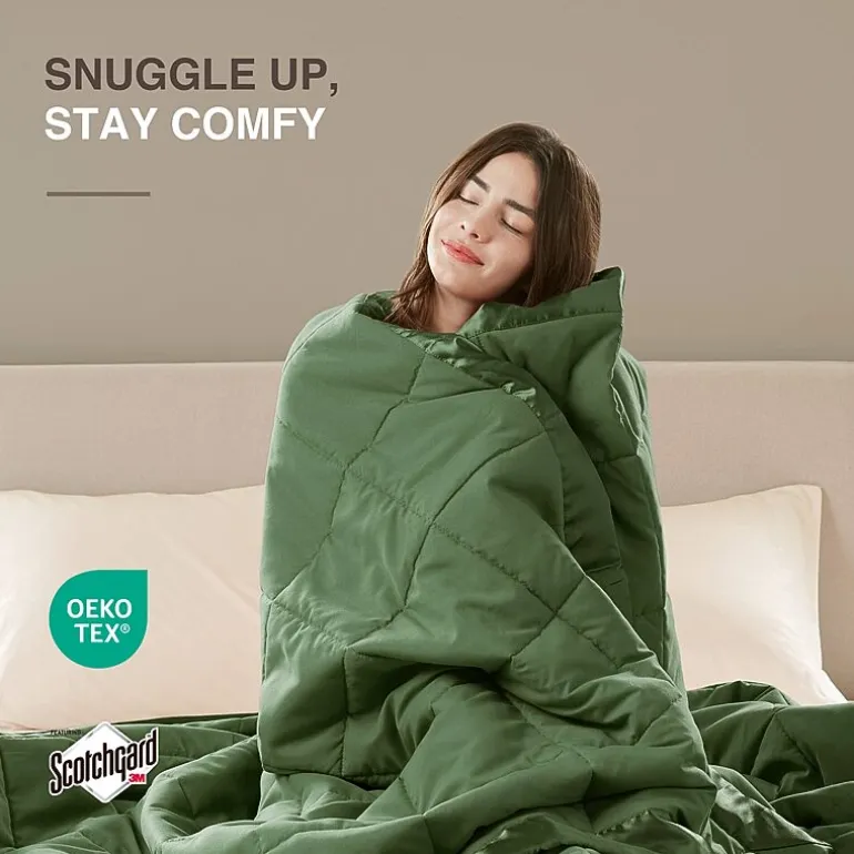 Madison Park Prospect Lightweight Down Alternative Blanket with Satin Trim