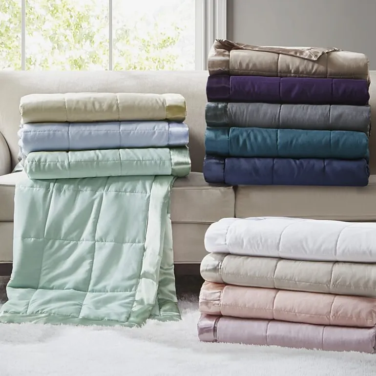 Madison Park Prospect Lightweight Down Alternative Blanket with Satin Trim