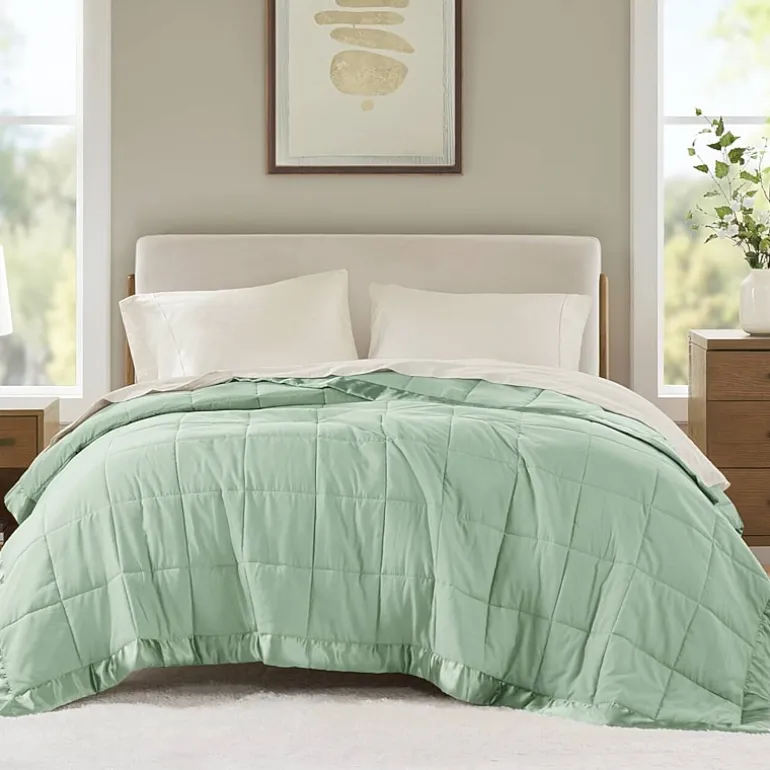 Madison Park Prospect Lightweight Down Alternative Blanket with Satin Trim