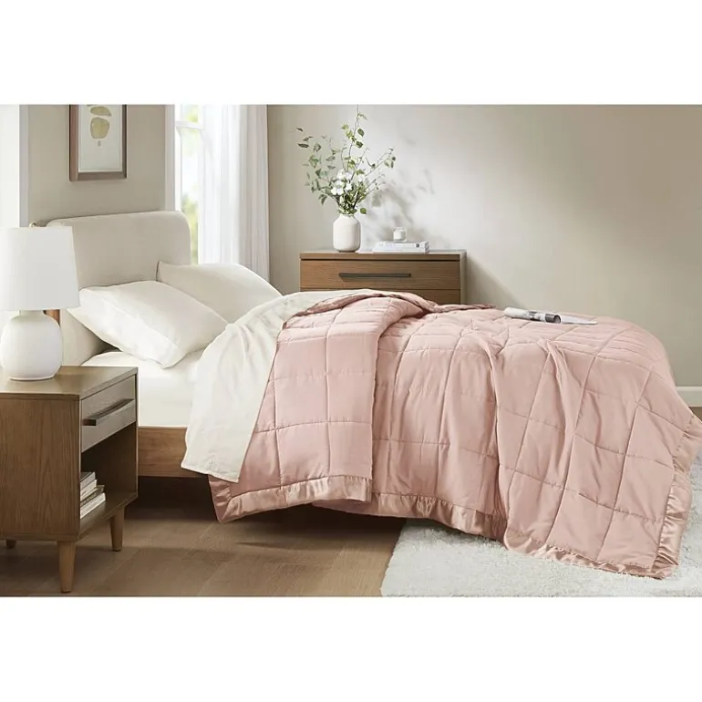 Madison Park Prospect Lightweight Down Alternative Blanket with Satin Trim