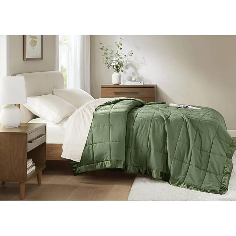 Madison Park Prospect Lightweight Down Alternative Blanket with Satin Trim