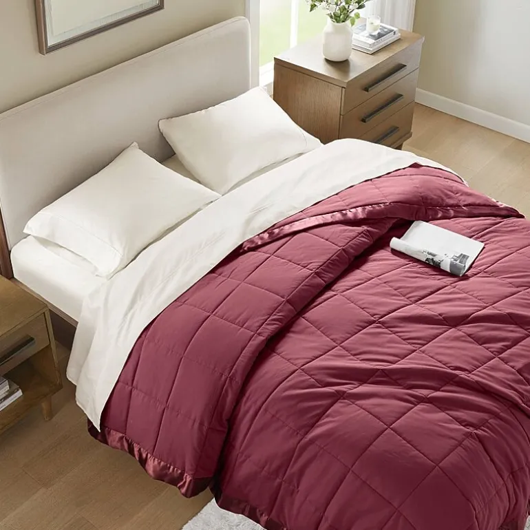 Madison Park Prospect Lightweight Down Alternative Blanket with Satin Trim