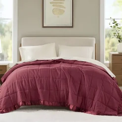 Madison Park Prospect Lightweight Down Alternative Blanket with Satin Trim