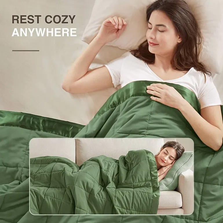 Madison Park Prospect Lightweight Down Alternative Blanket with Satin Trim