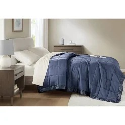 Madison Park Prospect Lightweight Down Alternative Blanket with Satin Trim