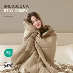 Madison Park Prospect Lightweight Down Alternative Blanket with Satin Trim
