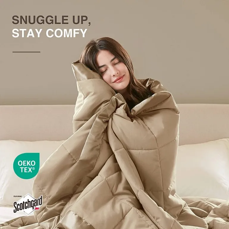 Madison Park Prospect Lightweight Down Alternative Blanket with Satin Trim