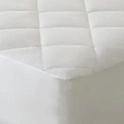 Madison Park Quiet Nights 100% Cotton Sateen Waterproof Diamond Quilting Down Alternative Mattress Pad