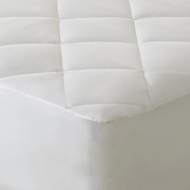 Madison Park Quiet Nights 100% Cotton Sateen Waterproof Diamond Quilting Down Alternative Mattress Pad