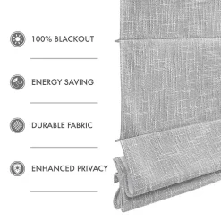 Madison Park Quincy Cordless 100% Blackout Roman Shade