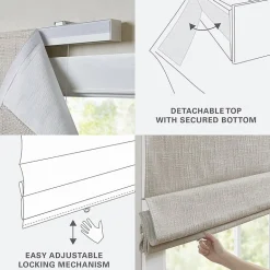Madison Park Quincy Cordless 100% Blackout Roman Shade