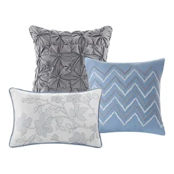 Madison Park Raven 6-Pc Printed Quilt Set With Throw Pillows