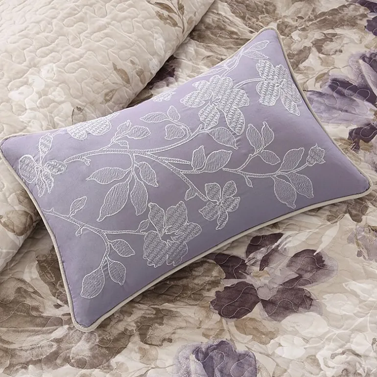 Madison Park Raven 6-Pc Printed Quilt Set With Throw Pillows