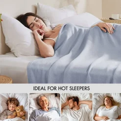 Madison Park Rayon from Bamboo Natural Cooling Breathable Cotton Blanket