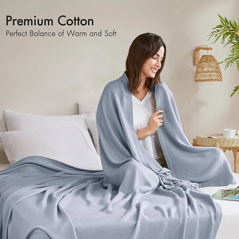 Madison Park Rayon from Bamboo Natural Cooling Breathable Cotton Blanket