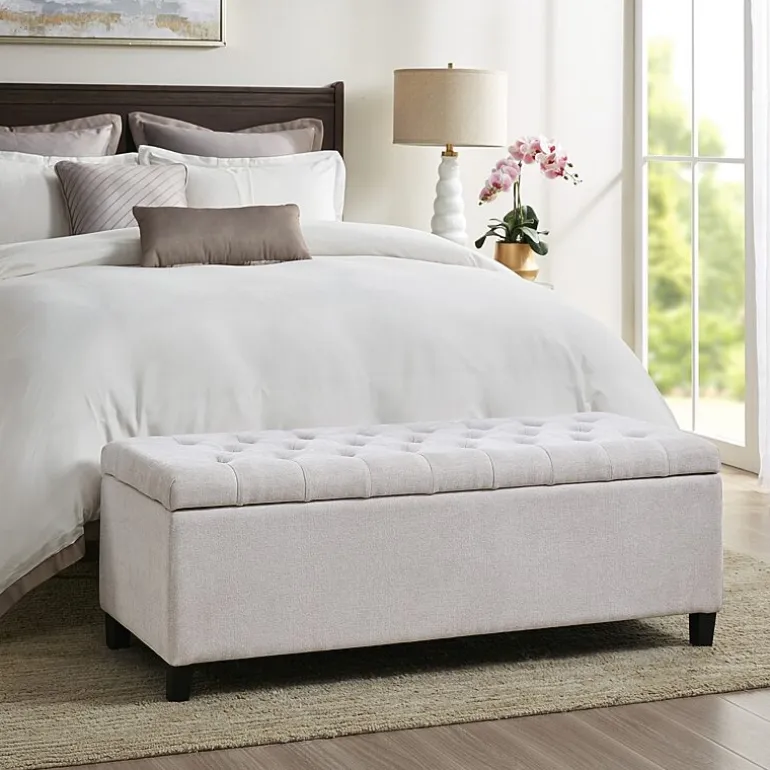 Madison Park Sasha Tufted Top Storage Bench