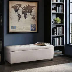 Madison Park Sasha Tufted Top Storage Bench