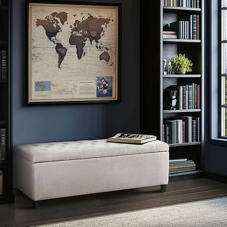 Madison Park Sasha Tufted Top Storage Bench
