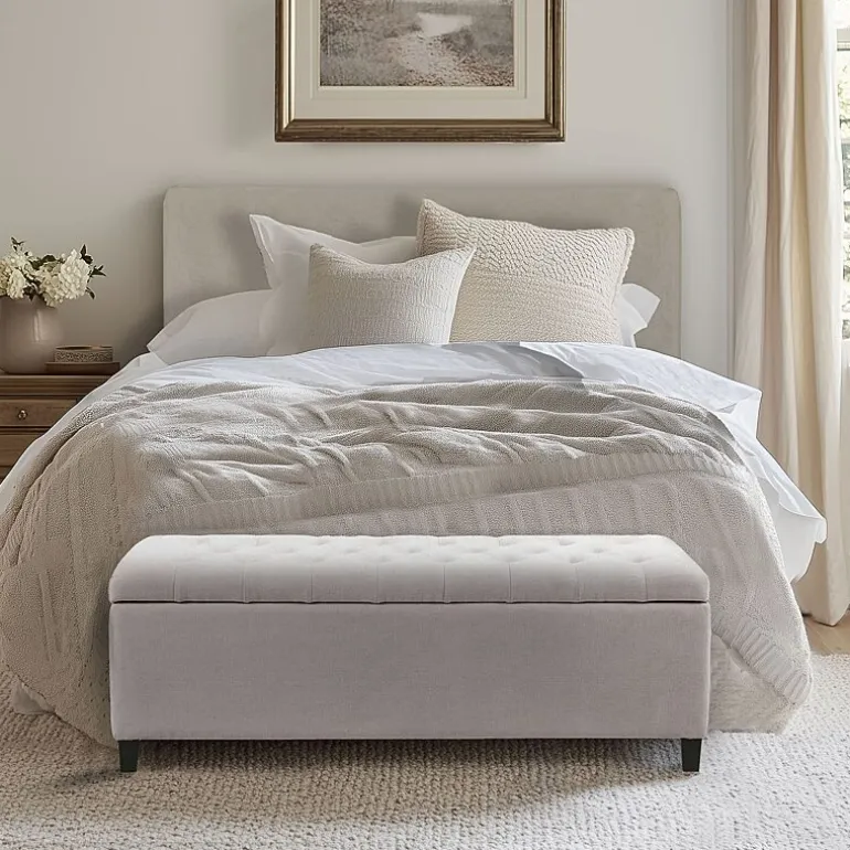 Madison Park Sasha Tufted Top Storage Bench