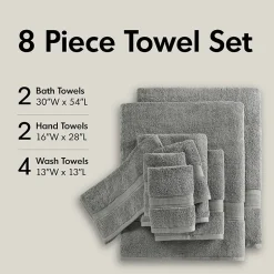 Madison Park Signature 800GSM 8-pc. Bath Towel Set
