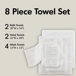 Madison Park Signature 800GSM 8-pc. Bath Towel Set