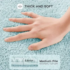 Madison Park Signature Splendor 100% Cotton Tufted 3000 Gsm Reversible Bath Rug