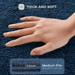 Madison Park Signature Splendor 100% Cotton Tufted 3000 Gsm Reversible Bath Rug