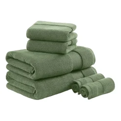 Madison Park Signature Turkish Oversized Cotton Solid 6-pc. Solid Bath Towel Set