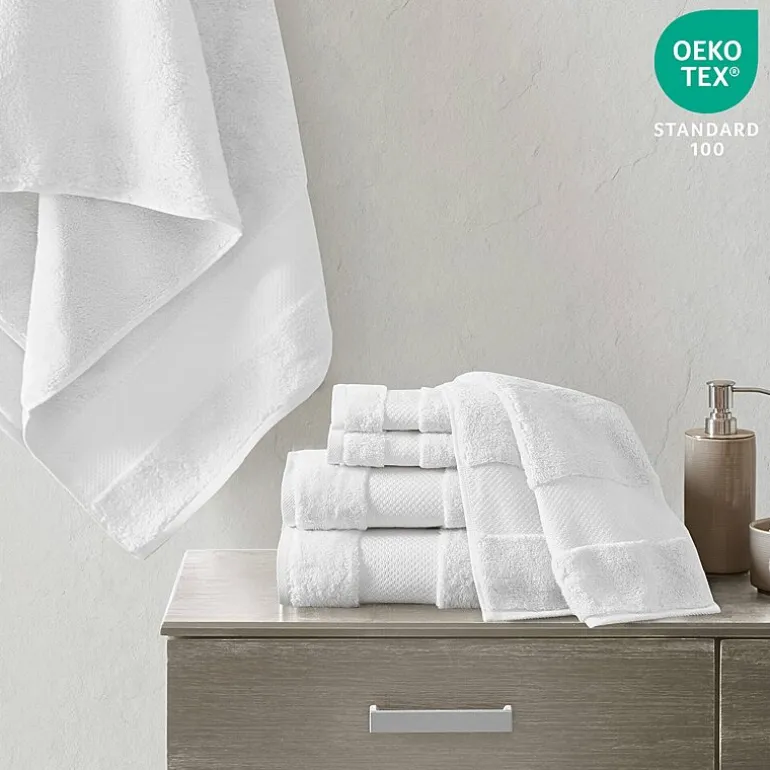 Madison Park Signature Turkish Oversized Cotton Solid 6-pc. Solid Bath Towel Set